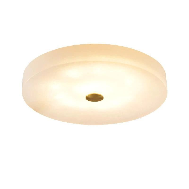 Alabaster Flush Mounted Round Led Chandelier - Zelno Lighting