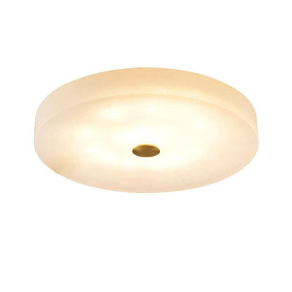 Alabaster Flush Mounted Round Led Chandelier - Zelno Lighting
