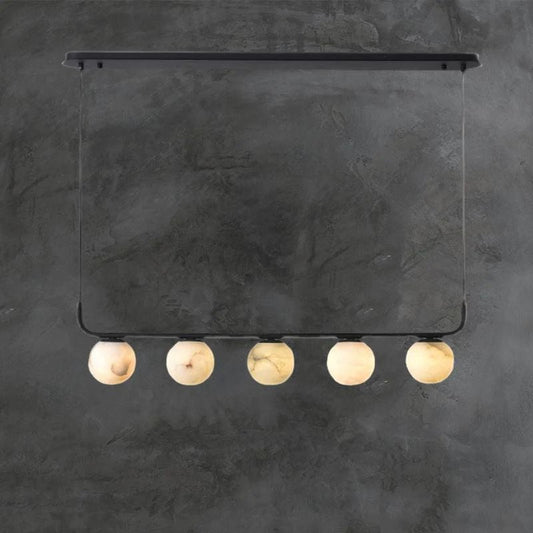 Alabaster Global Linear Pendant Chandelier - Zelno Lighting