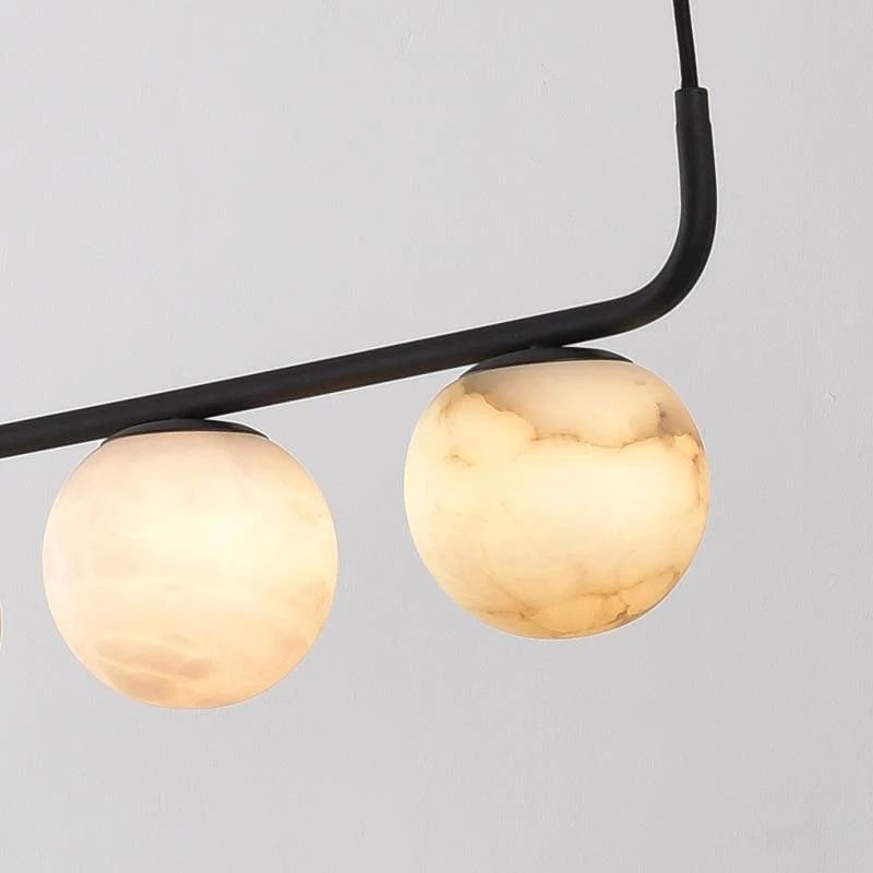Alabaster Global Linear Pendant Chandelier - Zelno Lighting