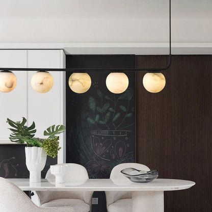 Alabaster Global Linear Pendant Chandelier - Zelno Lighting