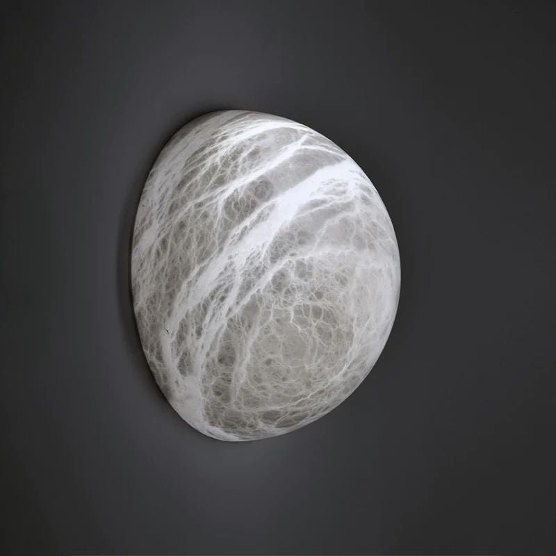 Alabaster Hemisphere Wall Sconce - Zelno Lighting