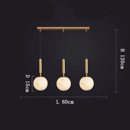 Alabaster Kitchen Island Pendant - Zelno Lighting