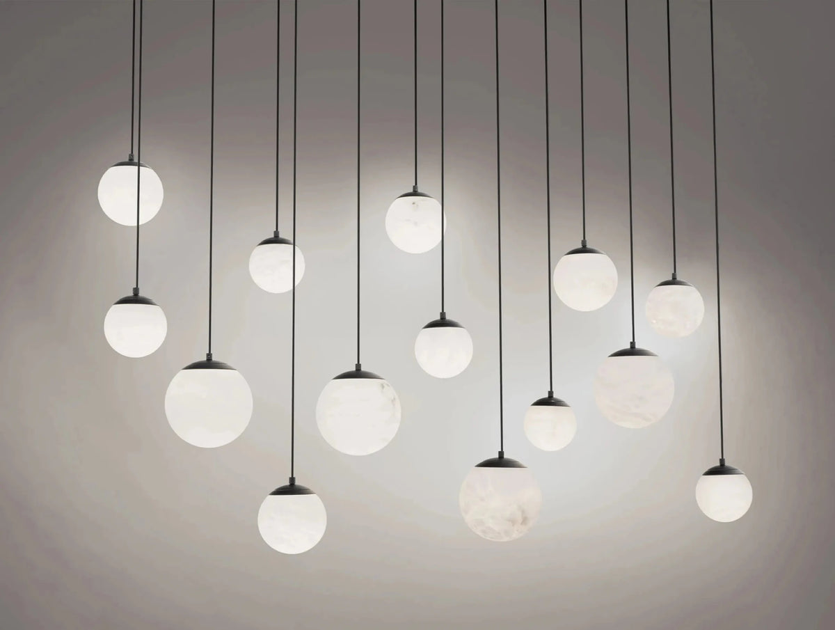 Alien Alabaster Linear Chandelier - Zelno Lighting