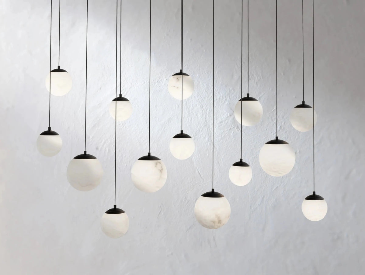 Alien Alabaster Linear Chandelier - Zelno Lighting