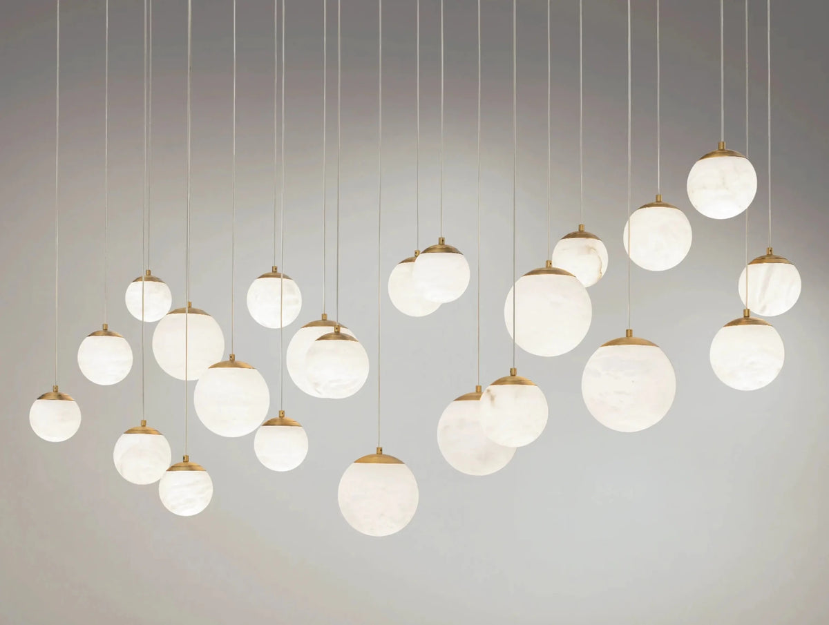 Alien Alabaster Linear Chandelier - Zelno Lighting