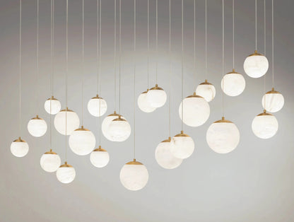 Alien Alabaster Linear Chandelier - Zelno Lighting