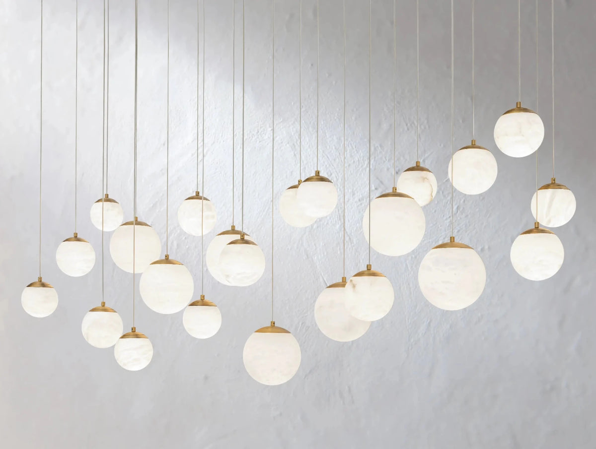 Alien Alabaster Linear Chandelier - Zelno Lighting