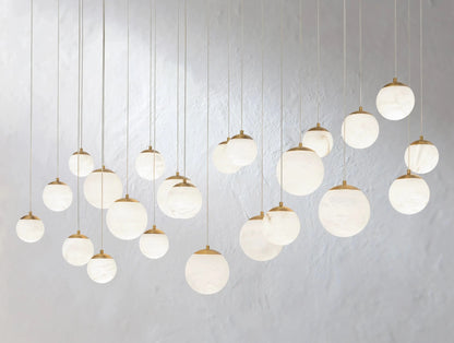 Alien Alabaster Linear Chandelier - Zelno Lighting