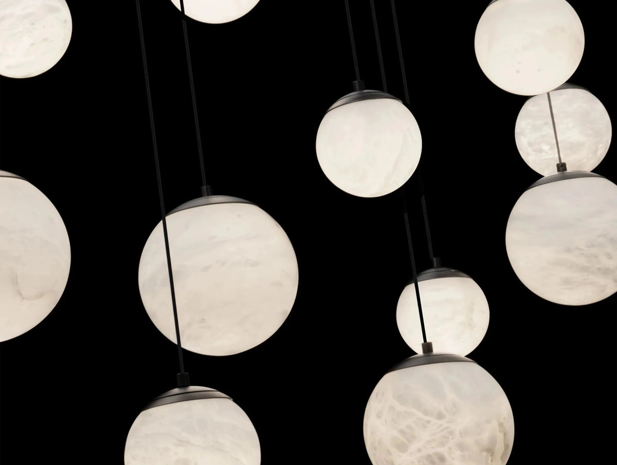 Alien Alabaster Linear Chandelier - Zelno Lighting