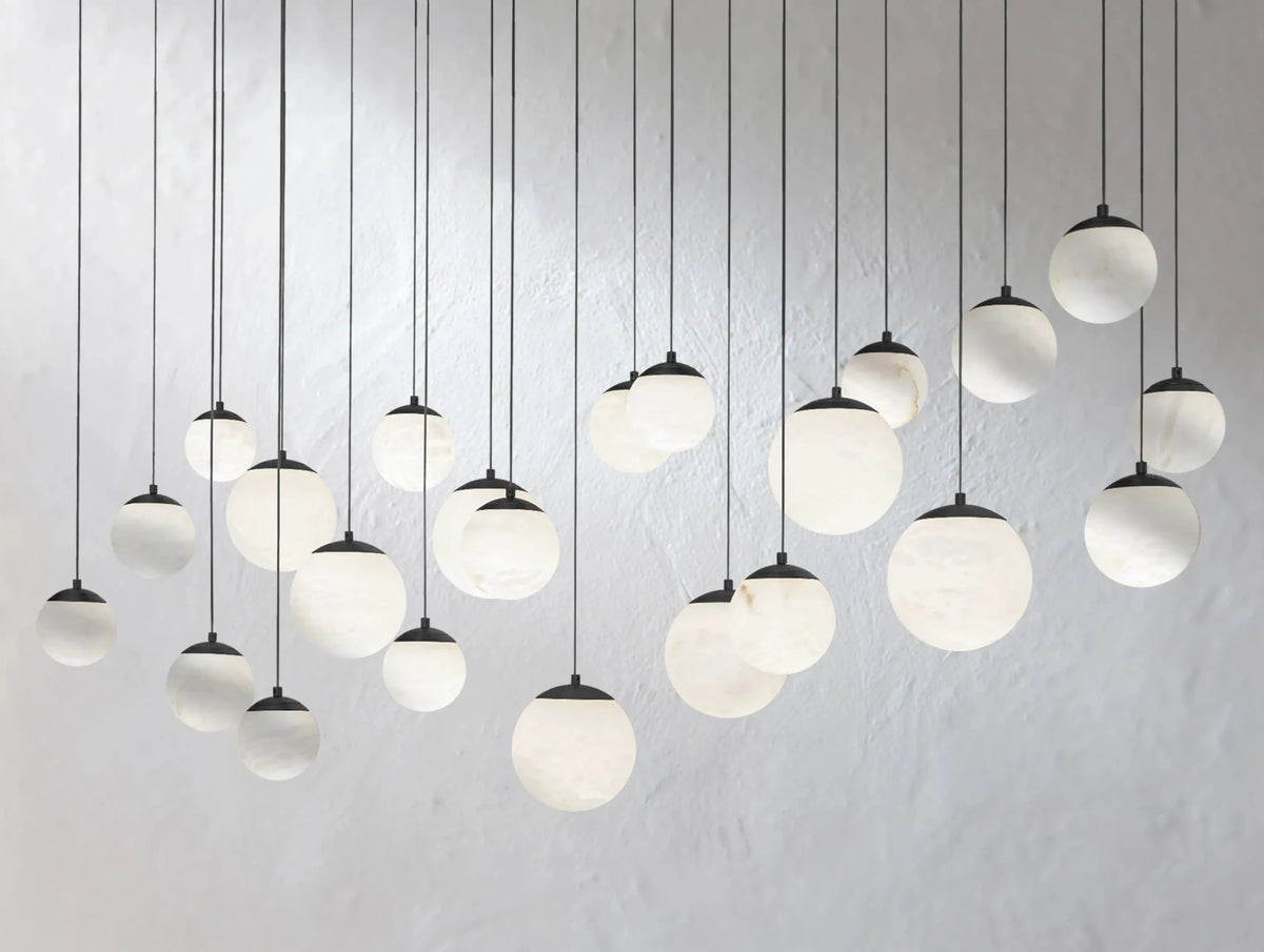 Alien Alabaster Linear Chandelier - Zelno Lighting