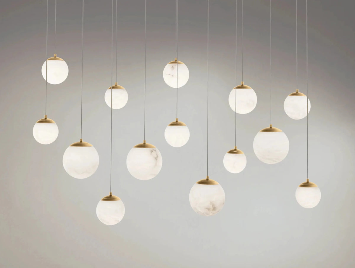 Alien Alabaster Linear Chandelier - Zelno Lighting