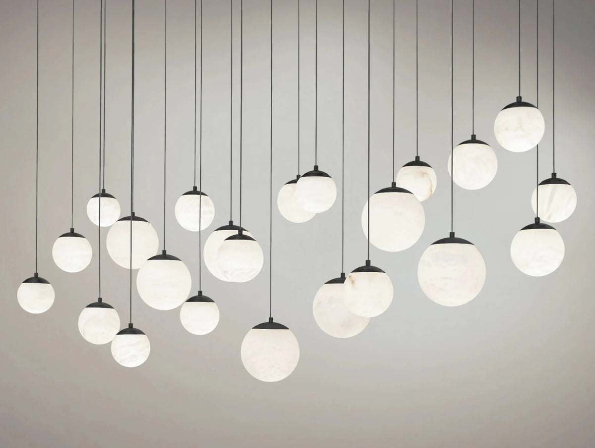 Alien Alabaster Linear Chandelier - Zelno Lighting