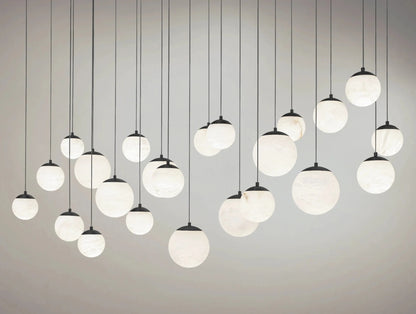 Alien Alabaster Linear Chandelier - Zelno Lighting