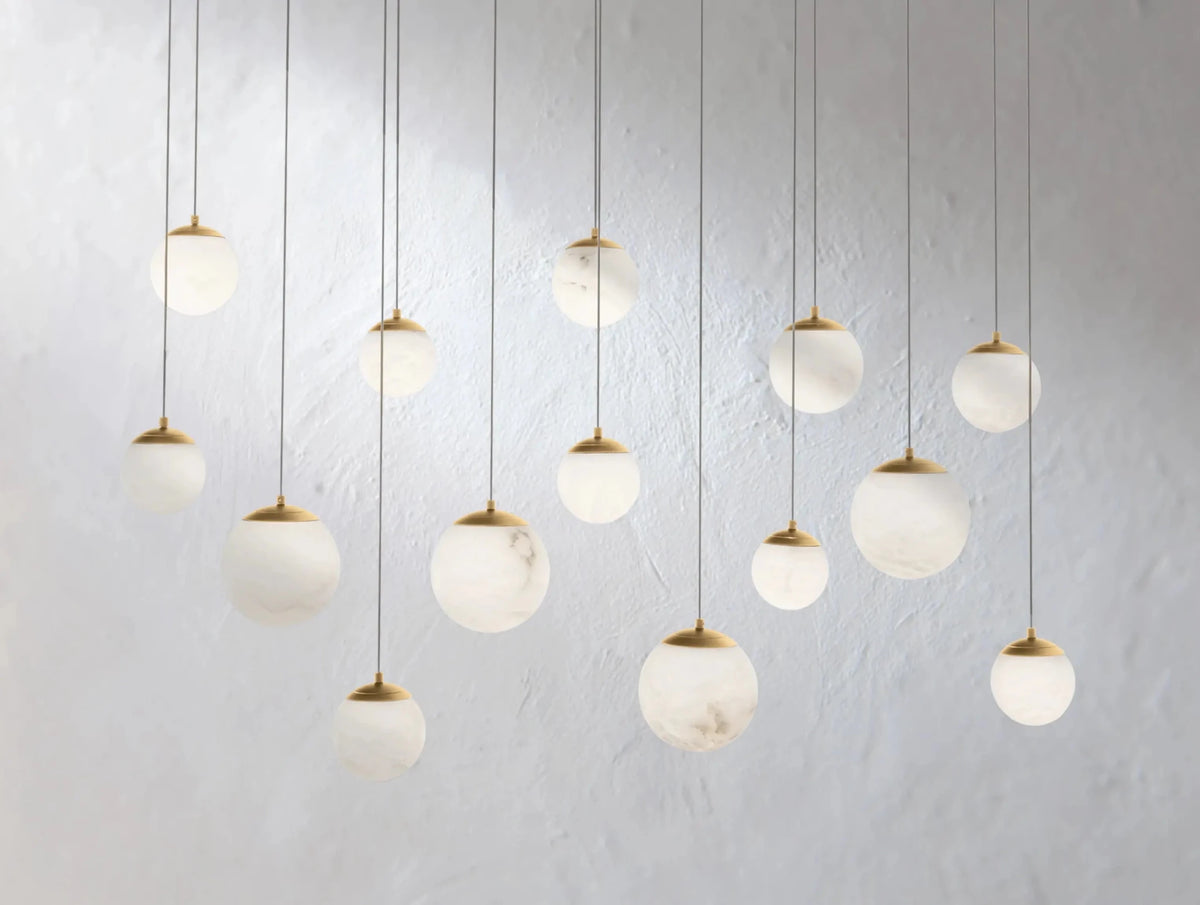 Alien Alabaster Linear Chandelier - Zelno Lighting