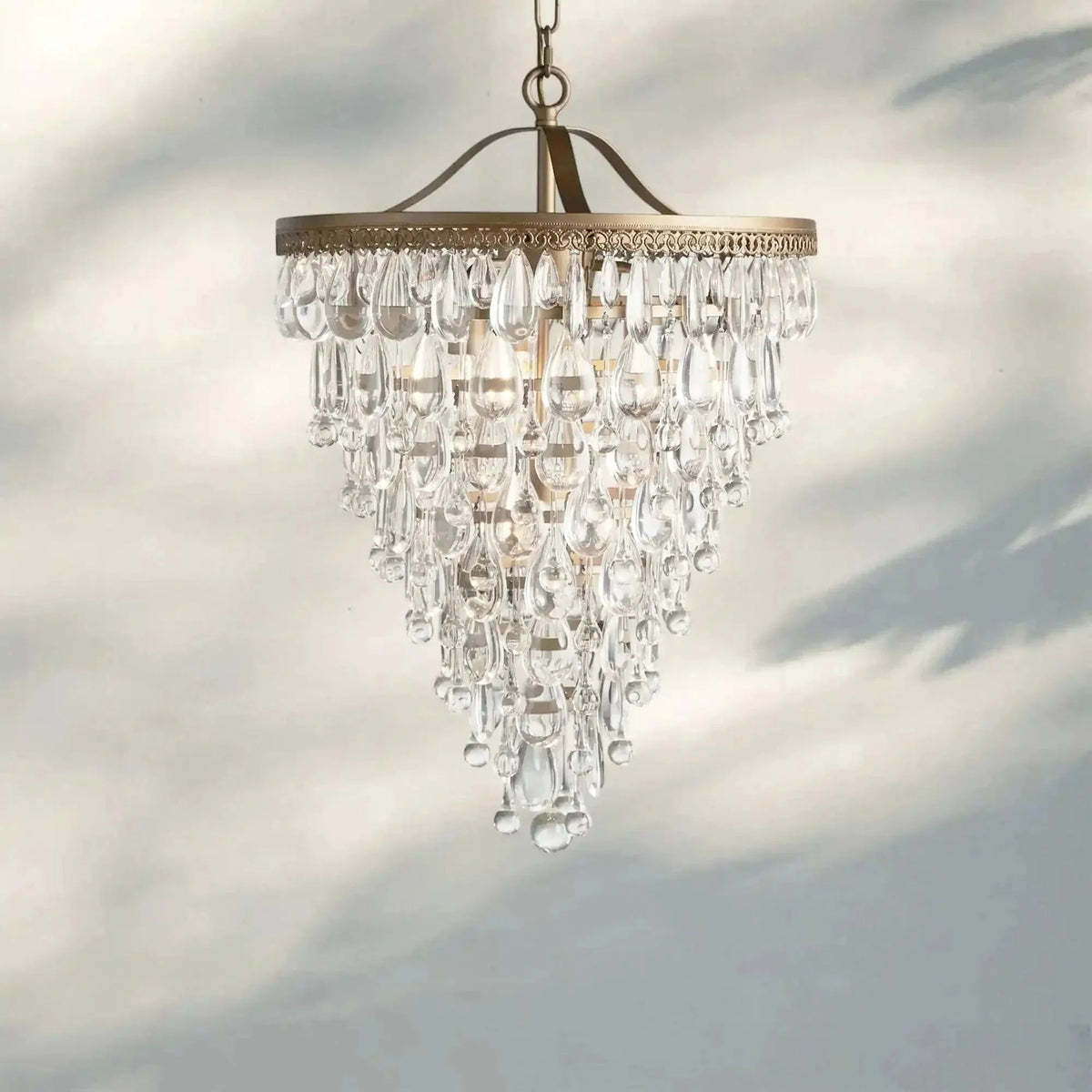 Anabelle Round Chandelier 17''23''H - Zelno Lighting