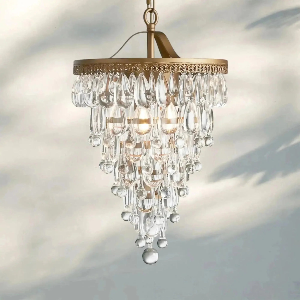Anabelle Round Chandelier 17''23''H - Zelno Lighting