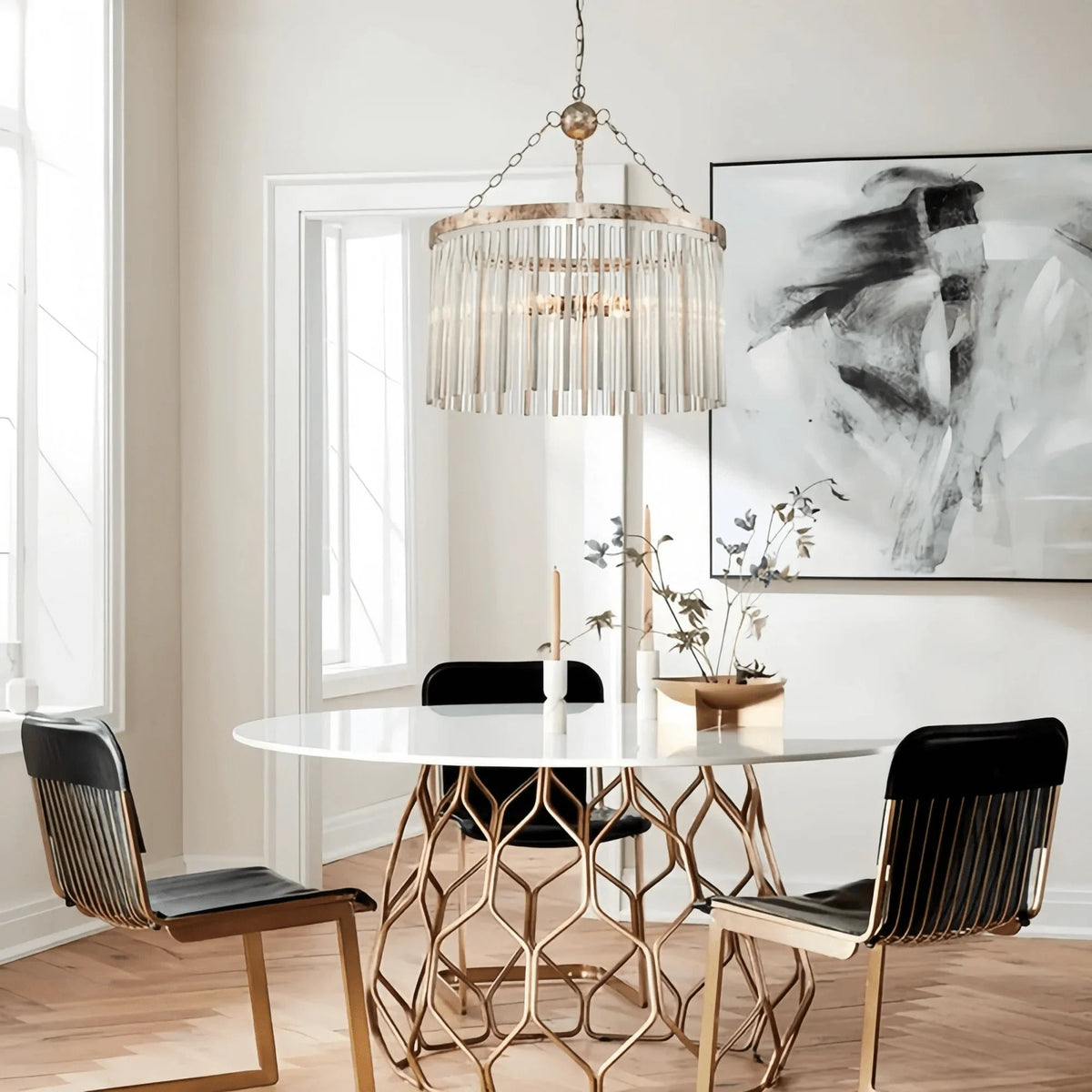 Andalucian Round Chandelier 24"35" - Zelno Lighting
