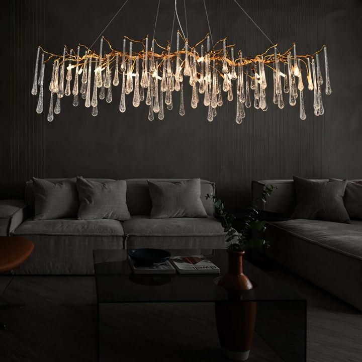 Aqua Makrama Branch Chandeliers - Zelno Lighting
