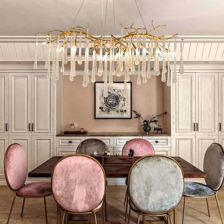 Aqua Makrama Branch Chandeliers - Zelno Lighting