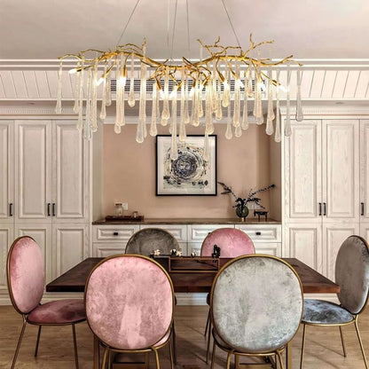 Aqua Makrama Branch Chandeliers - Zelno Lighting