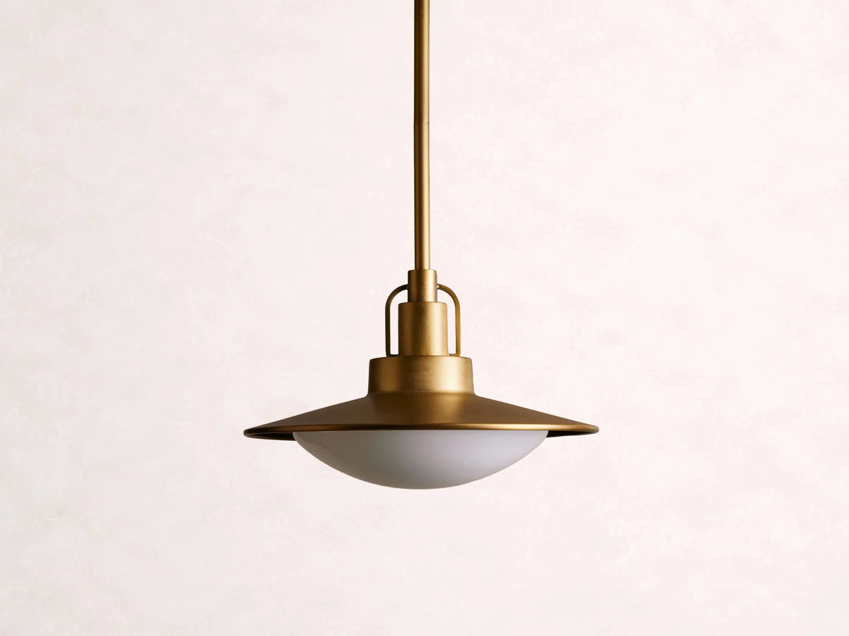 Argent Opal Glass Dome Pendant 14'' 24''D - Zelno Lighting
