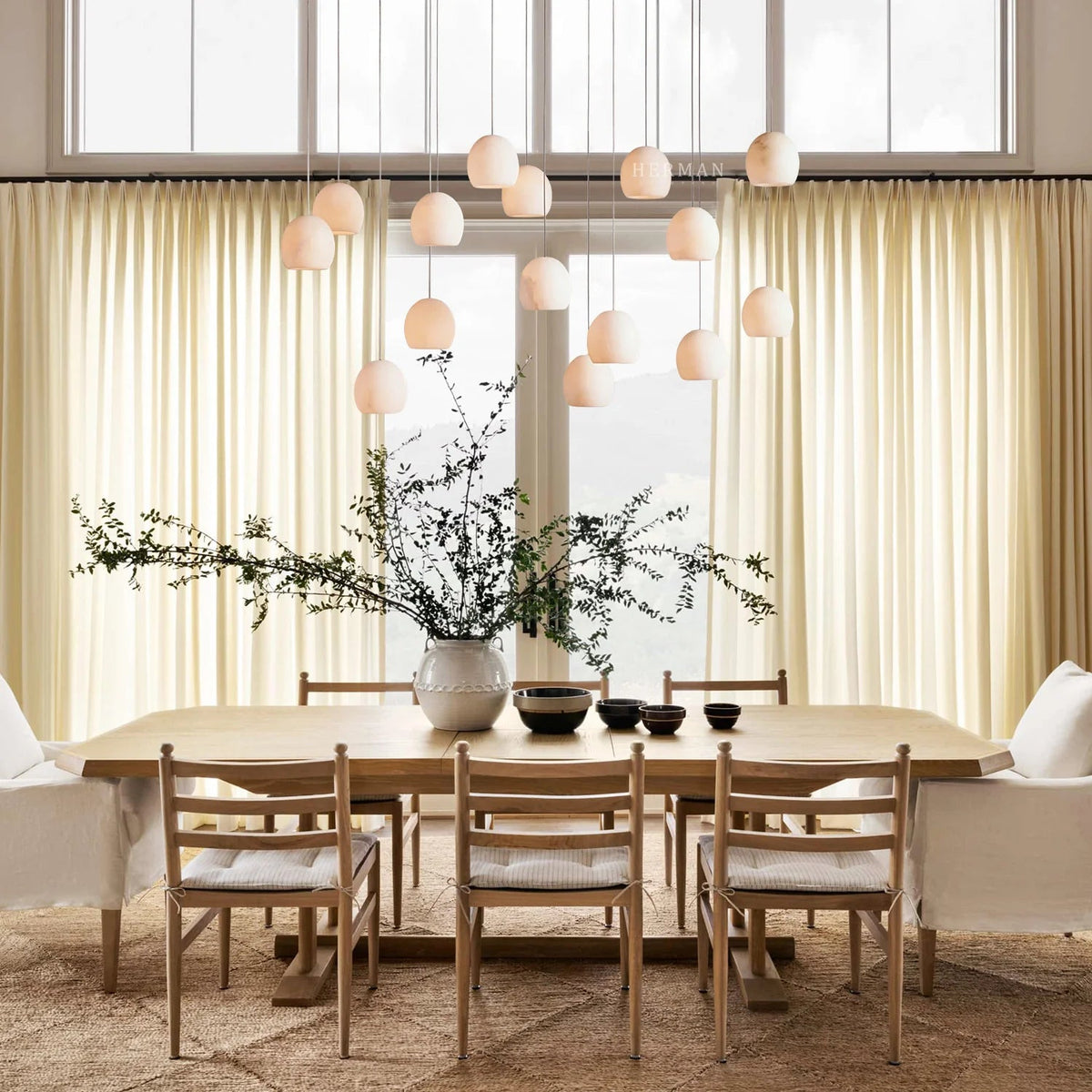 Arica Rectangular Chandelier - Zelno Lighting