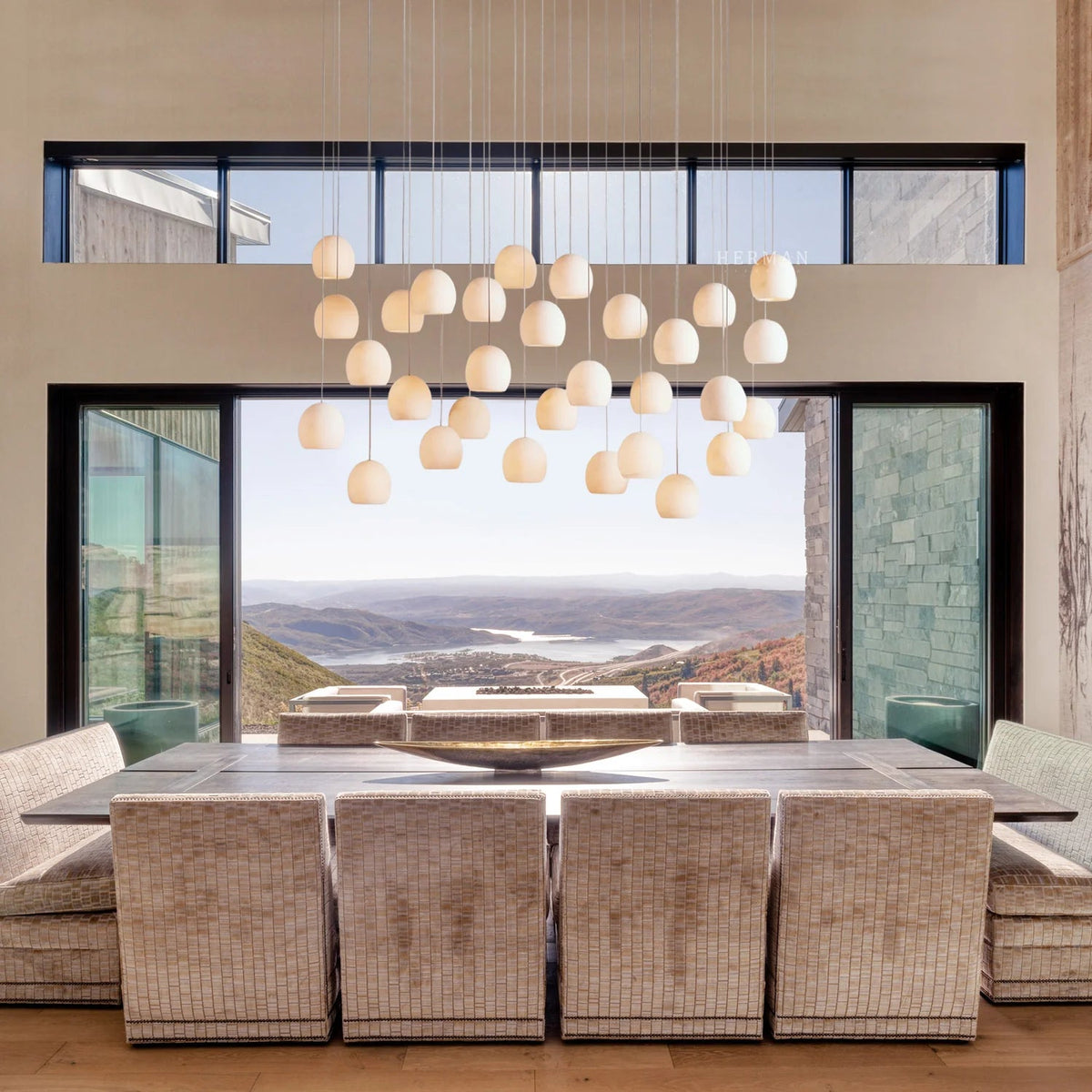Arica Rectangular Chandelier - Zelno Lighting