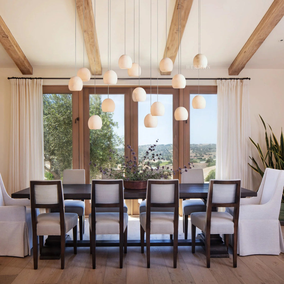 Arica Rectangular Chandelier - Zelno Lighting