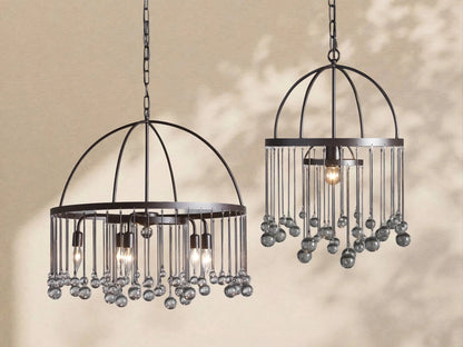 Aubrey Crystal Ball Round Chandelier 5 Light / 8 Light - Zelno Lighting
