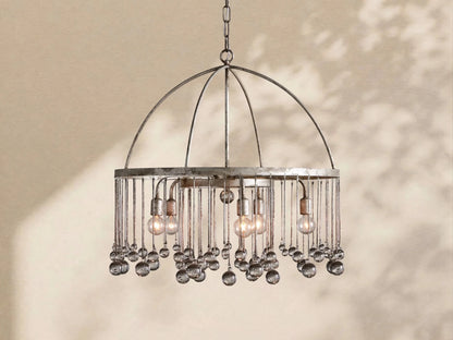 Aubrey Crystal Ball Round Chandelier 5 Light / 8 Light - Zelno Lighting