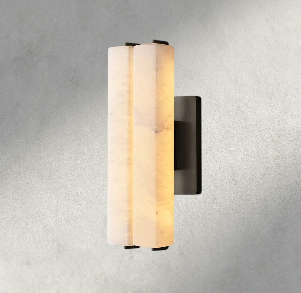 Audubam Alabaster Double Sconce - Zelno Lighting