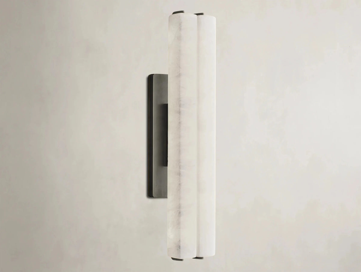 Audubam Alabaster Double Sconce - Zelno Lighting
