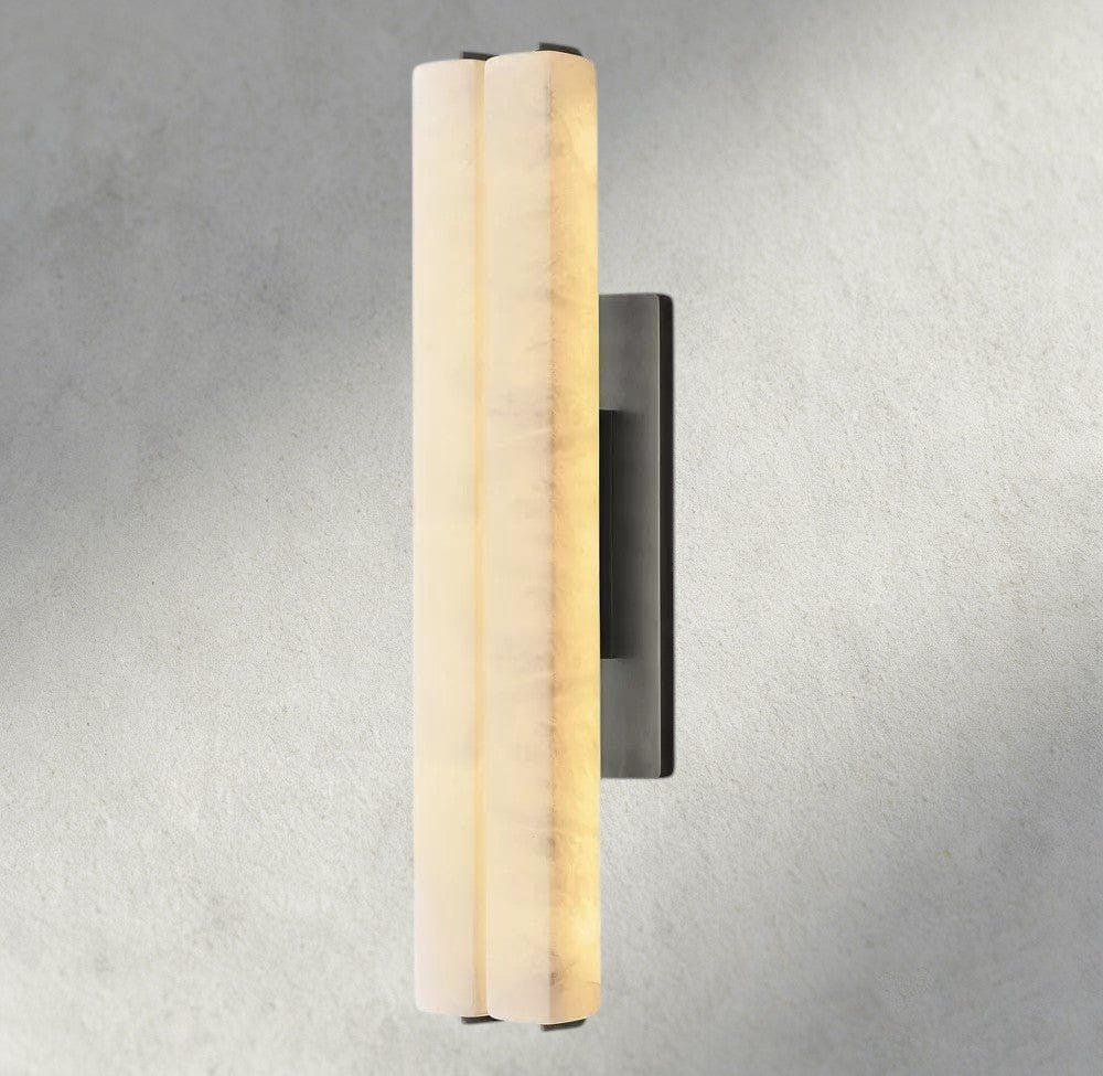 Audubam Alabaster Double Sconce - Zelno Lighting