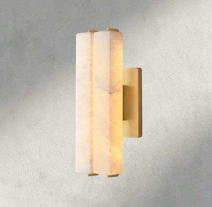 Audubam Alabaster Double Sconce - Zelno Lighting