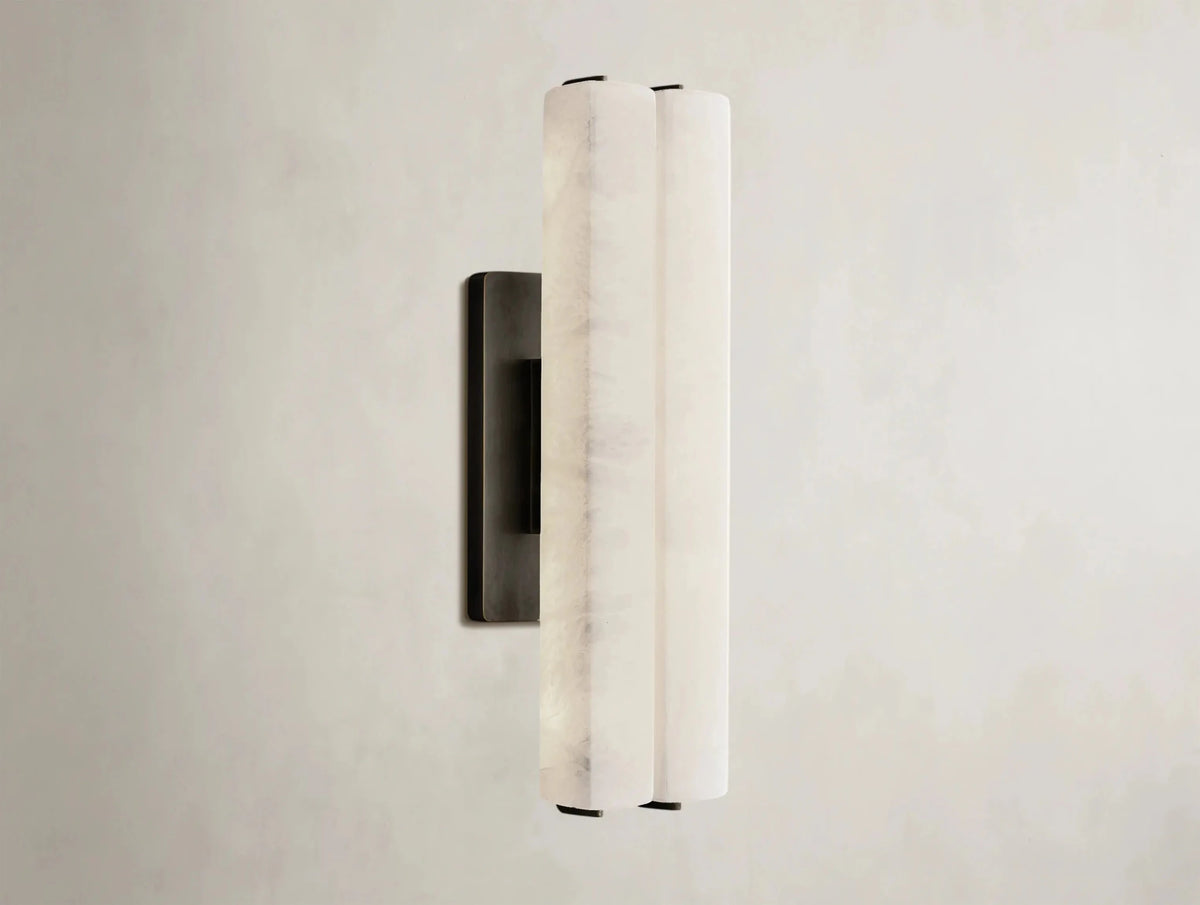 Audubam Alabaster Double Sconce - Zelno Lighting