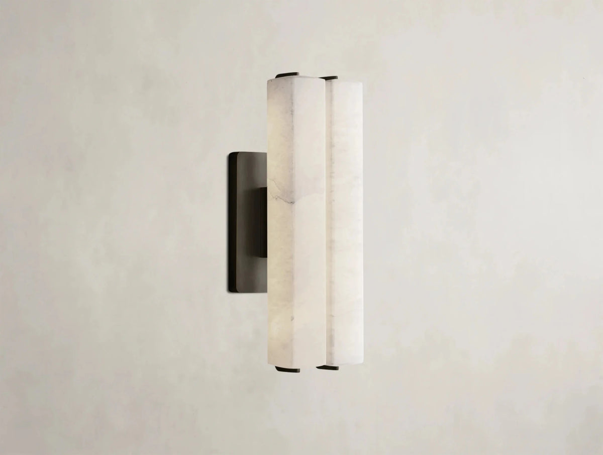 Audubam Alabaster Double Sconce - Zelno Lighting