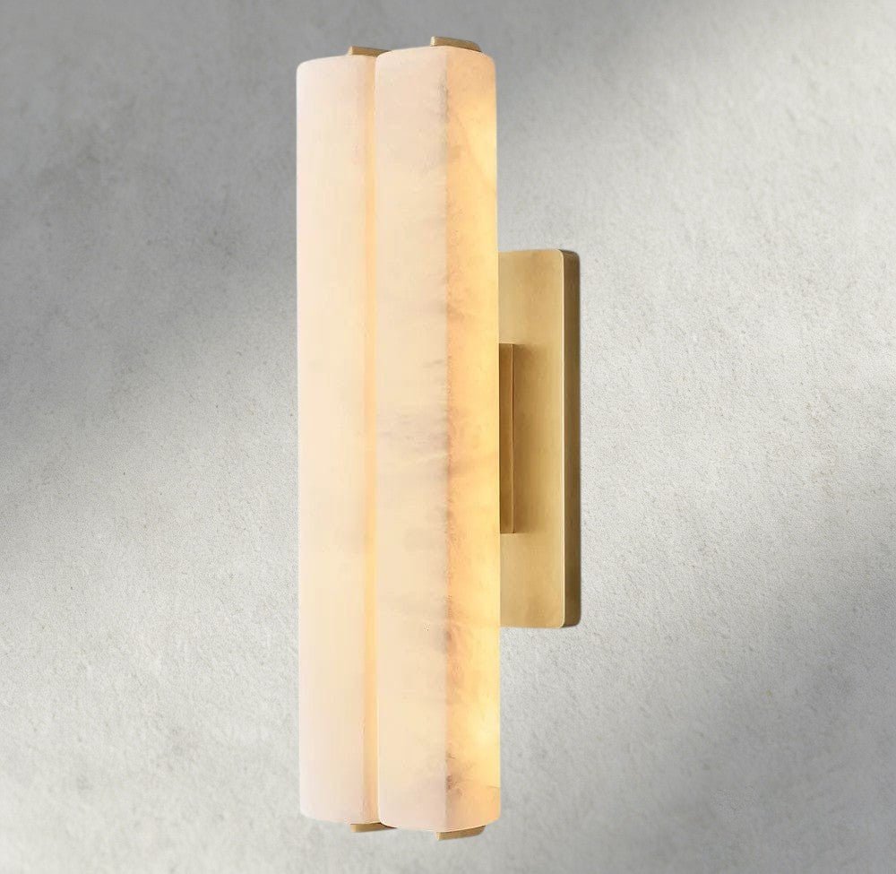 Audubam Alabaster Double Sconce - Zelno Lighting
