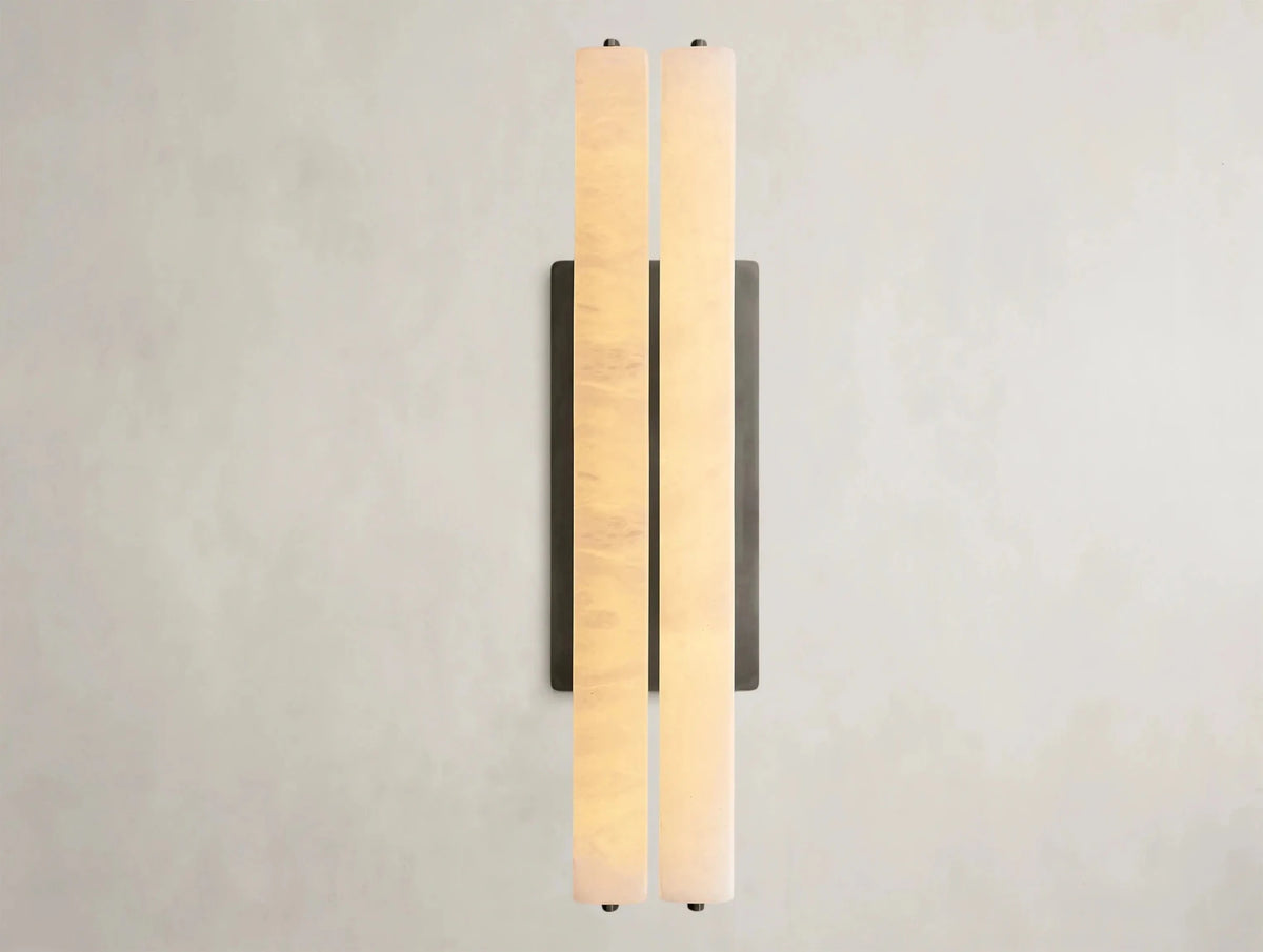 Audubam Alabaster Double Sconce - Zelno Lighting