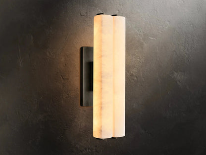 Audubam Alabaster Double Sconce - Zelno Lighting