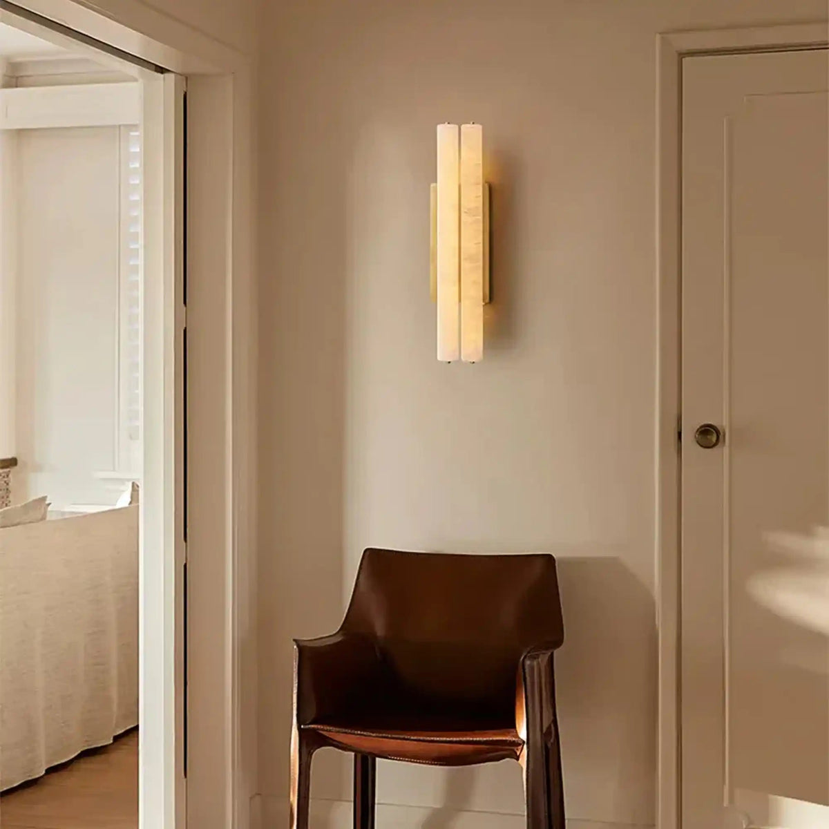 Audubam Alabaster Double Sconce - Zelno Lighting