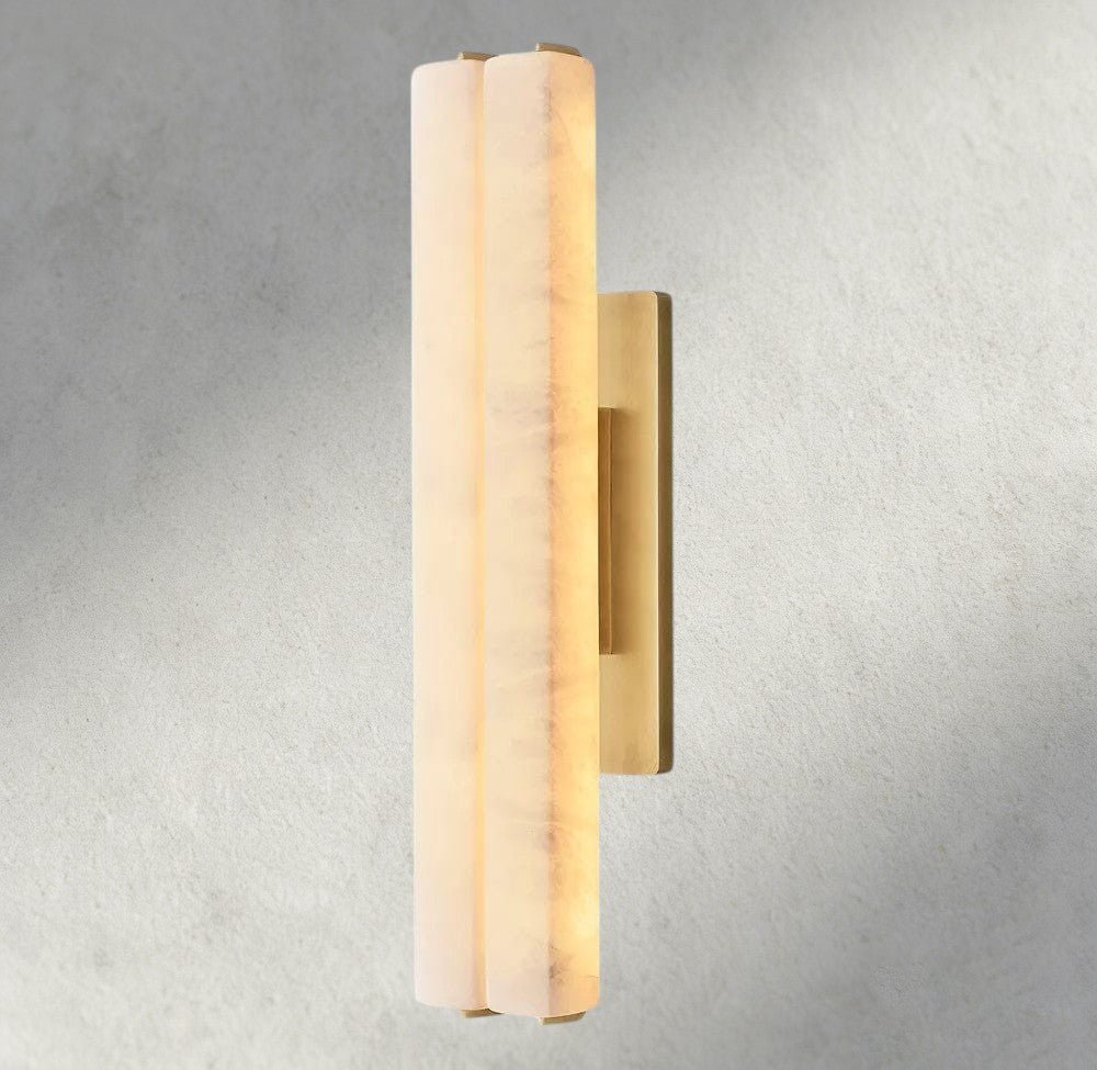 Audubam Alabaster Double Sconce - Zelno Lighting