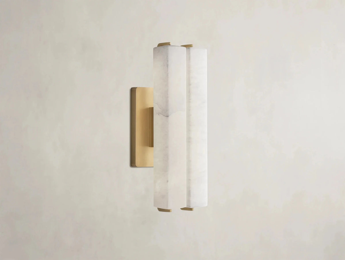 Audubam Alabaster Double Sconce - Zelno Lighting