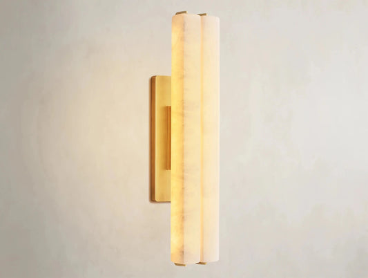 Audubam Alabaster Double Sconce - Zelno Lighting