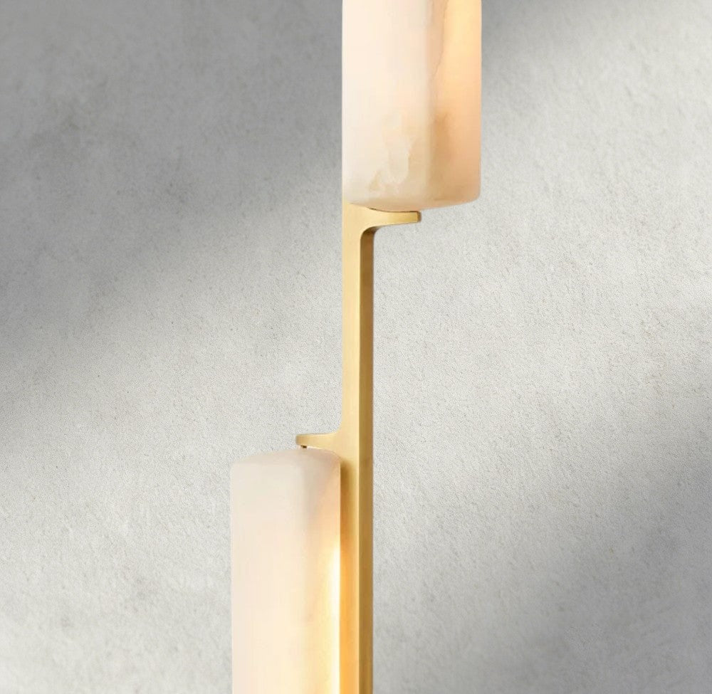 Audubam Alabaster Linear Chandelier 54" - Zelno Lighting