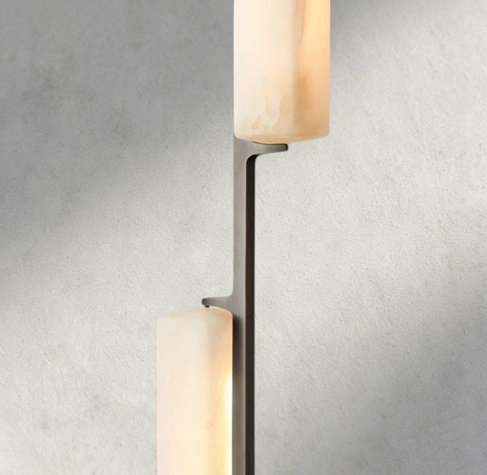 Audubam Alabaster Linear Chandelier 54" - Zelno Lighting