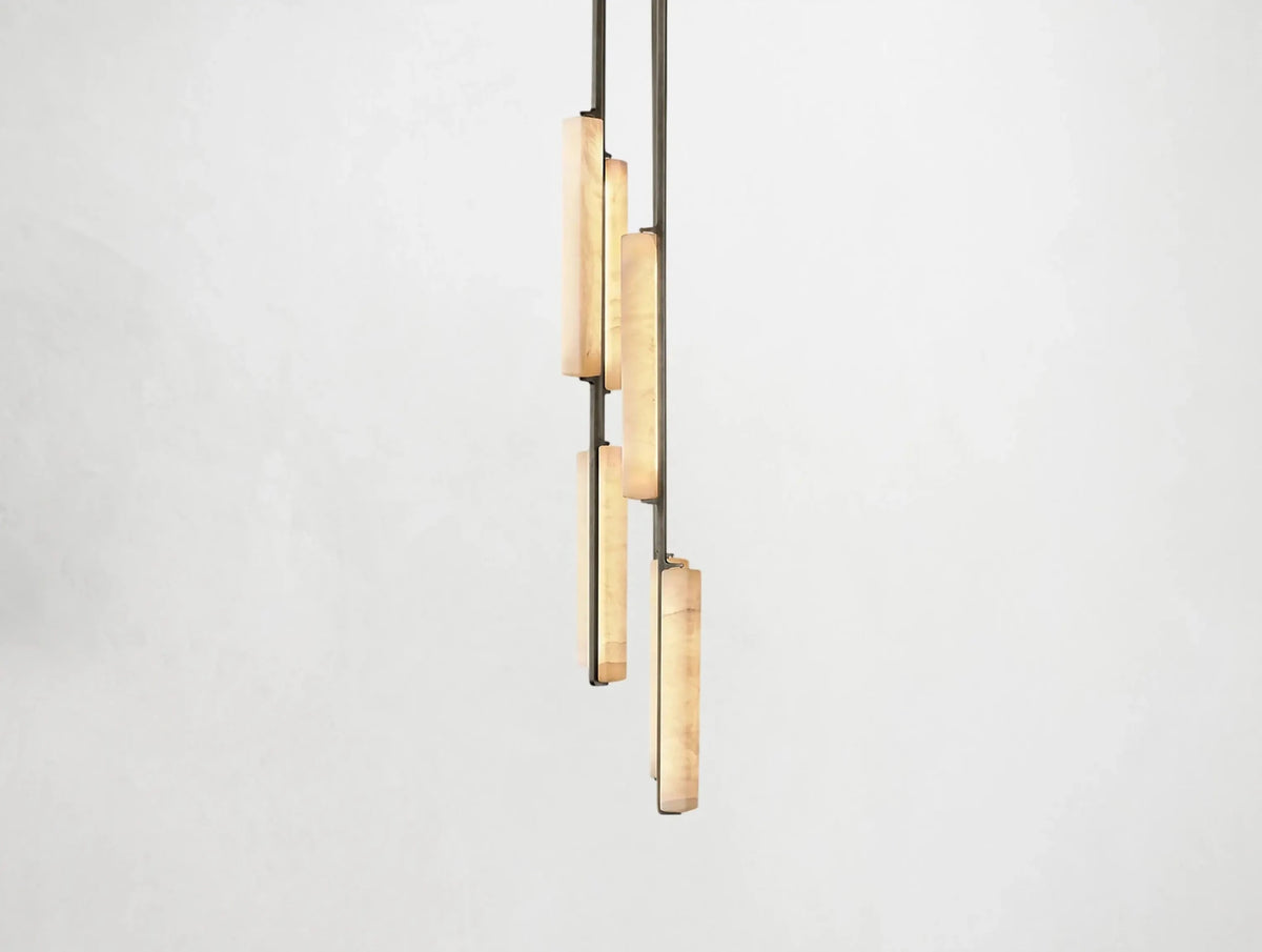 Audubam Alabaster Linear Chandelier - Zelno Lighting