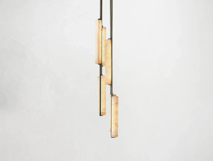 Audubam Alabaster Linear Chandelier - Zelno Lighting