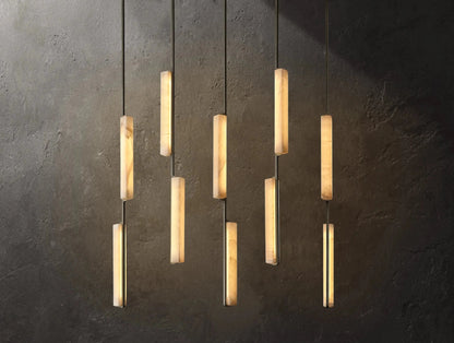 Audubam Alabaster Linear Chandelier - Zelno Lighting