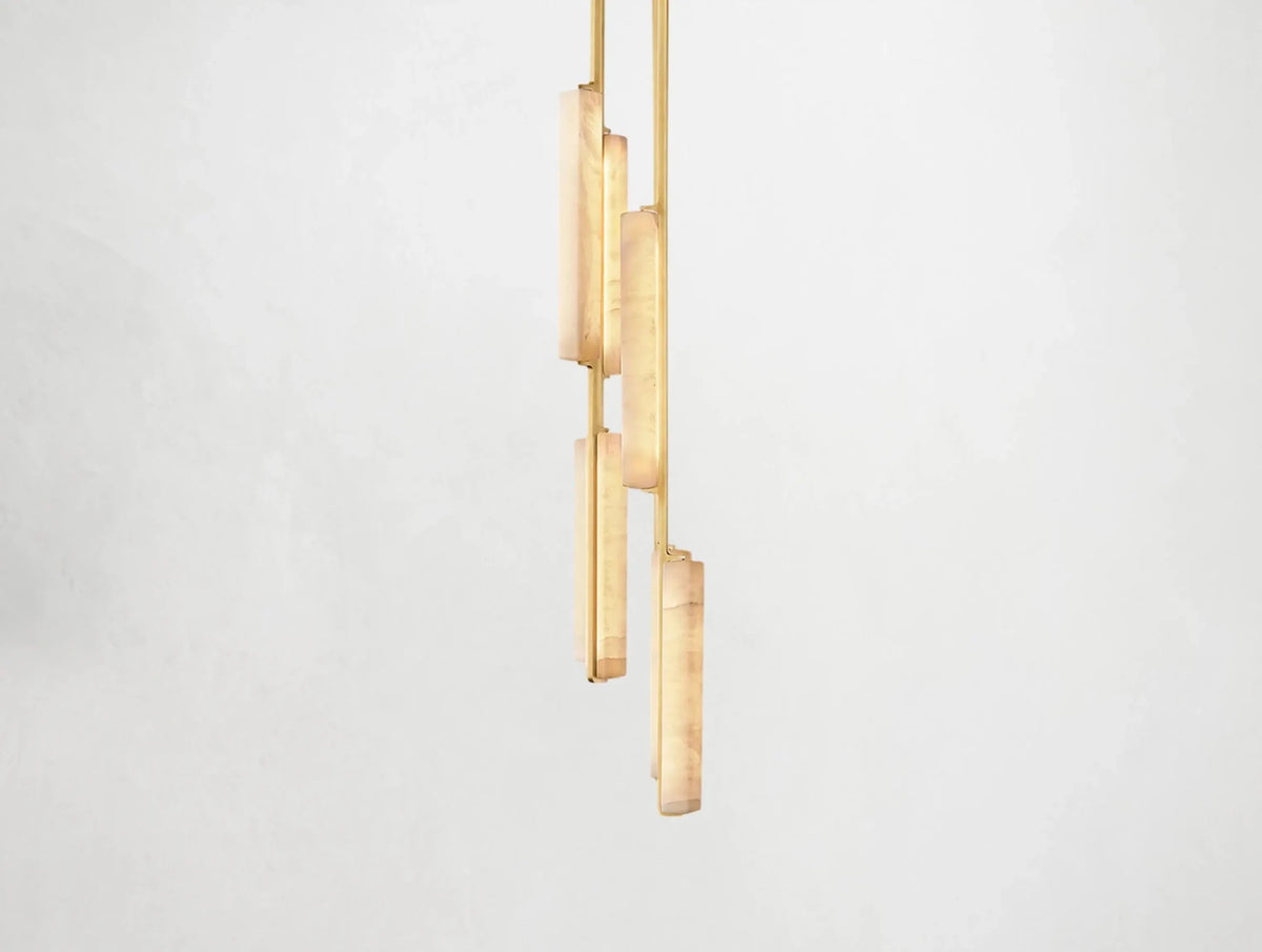 Audubam Alabaster Linear Chandelier - Zelno Lighting